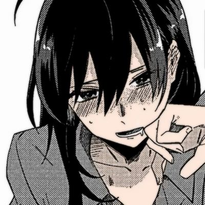 动漫女头日系黑白ins漫画风图片