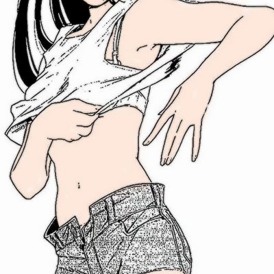 动漫女头日系黑白ins漫画风图片
