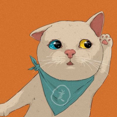 搞笑猫猫情侣手绘一左一右头像图片