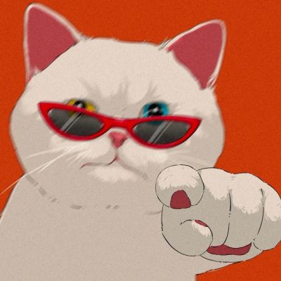 搞笑猫猫情侣手绘一左一右头像图片