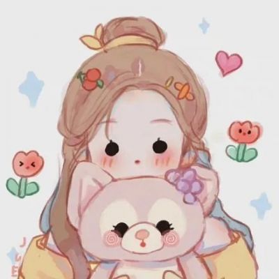 八人闺蜜可爱手绘卡通头像图片