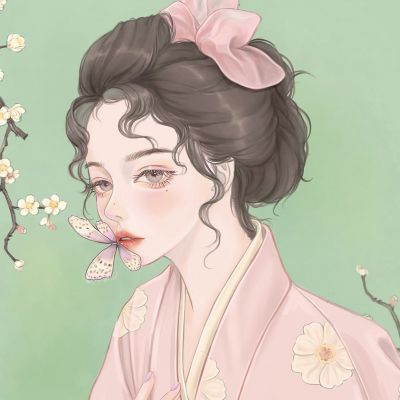 手绘女生头像唯美清新气质高清图片