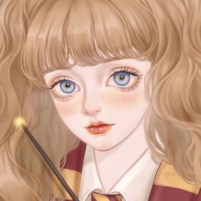 手绘女生头像唯美清新气质高清图片
