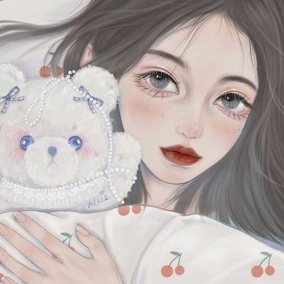 手绘女生头像唯美清新气质高清图片