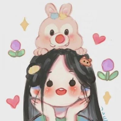 八人闺蜜可爱手绘卡通头像图片