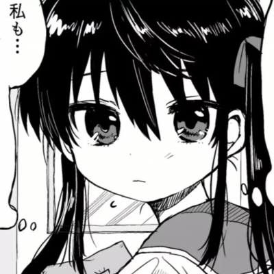 可爱搞怪头像女生漫画黑白高清图片