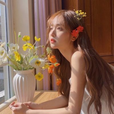 女生头像唯美侧脸清纯
