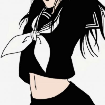 动漫女头日系黑白ins漫画风图片
