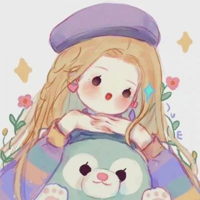 八人闺蜜可爱手绘卡通头像图片