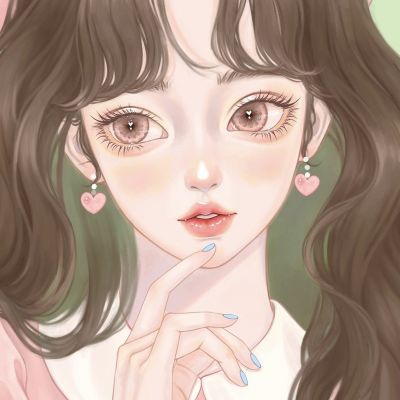 手绘女生头像唯美清新气质高清图片