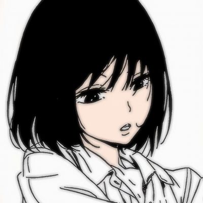 动漫女头日系黑白ins漫画风图片