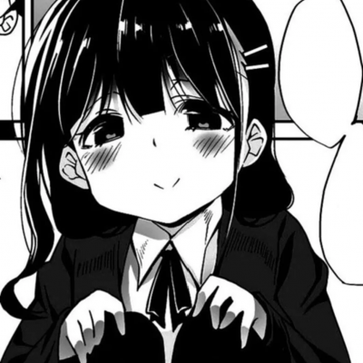 可爱搞怪头像女生漫画黑白高清图片