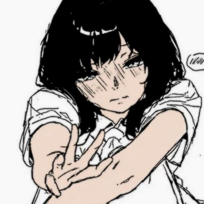 动漫女头日系黑白ins漫画风图片