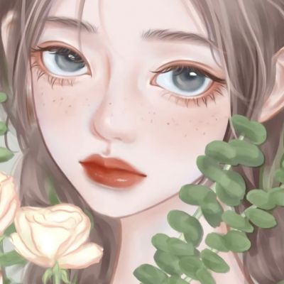 手绘女生头像唯美清新气质高清图片