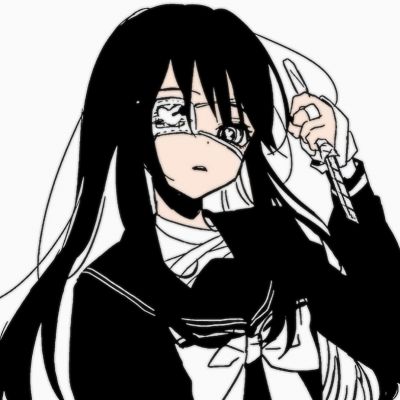 动漫女头日系黑白ins漫画风图片