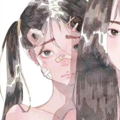 一人一半伤感动漫闺蜜头像图片