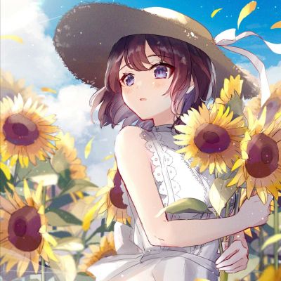 向日葵微信头像女生动漫