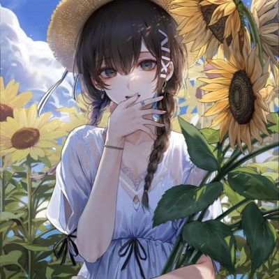 向日葵微信头像女生动漫