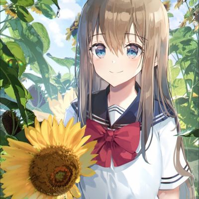 向日葵微信头像女生动漫
