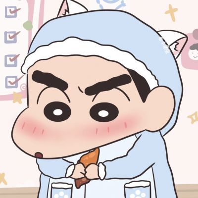 可爱情头一对呆萌二次元图片
