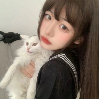 2025抱猫女生头像图片