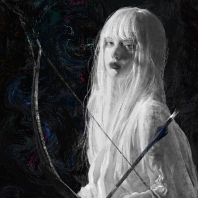 超酷又丧手绘头像女