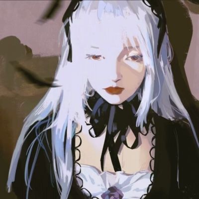 超酷又丧手绘头像女
