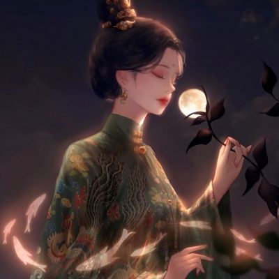 超酷又丧手绘头像女
