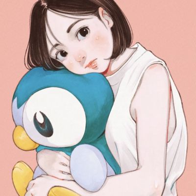 优质女生手绘插画头像