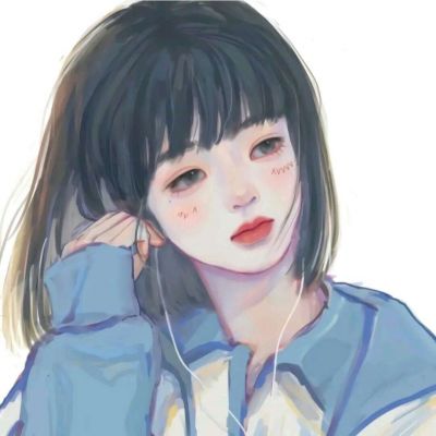 清纯动漫手绘女头像图片