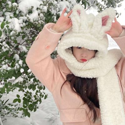 冬天雪地帽子女生头像
