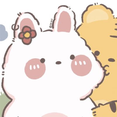 小老虎小兔子情侣头像