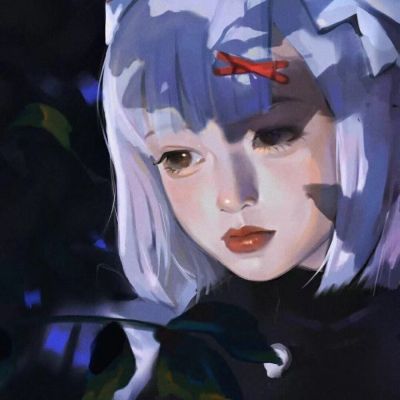 质感丧系伤感手绘女头