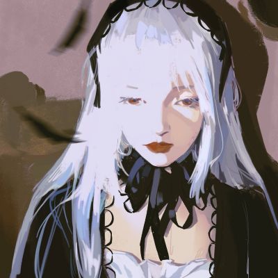 质感丧系伤感手绘女头