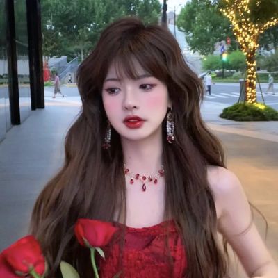 高级捧花女生头像