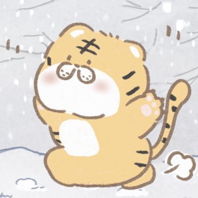 小老虎小兔子情侣头像