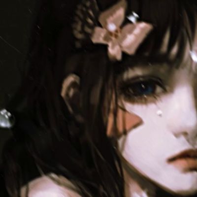 质感丧系伤感手绘女头