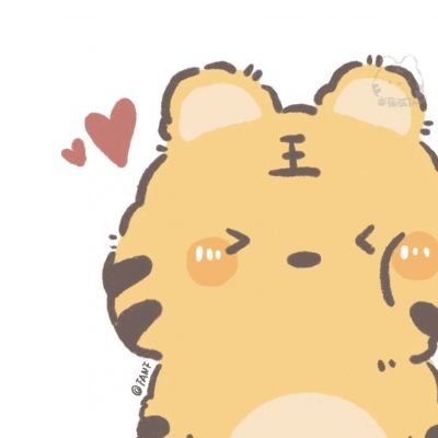 小老虎小兔子情侣头像