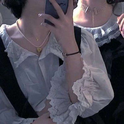 女生真人闺蜜头像两张一对高清图片