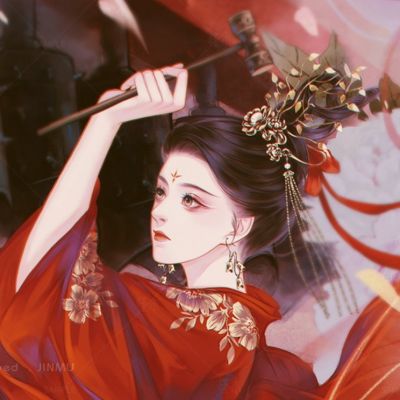 唯美漫画古风头像女