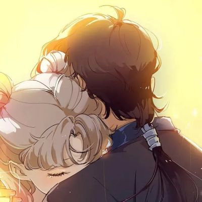 甜蜜个性手绘情侣头像