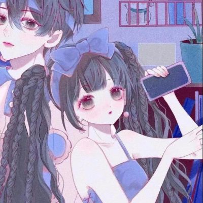 甜蜜个性手绘情侣头像
