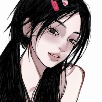 手绘图片酷酷的女生头像