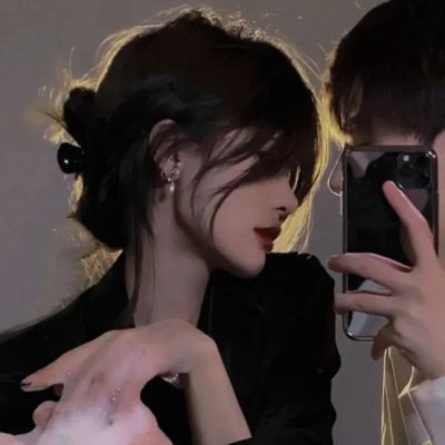 超火黑色系情侣头像