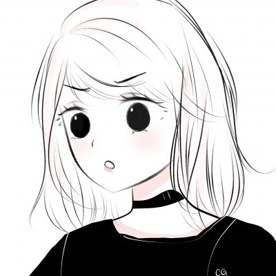 可爱女生头像手绘简笔高清图片