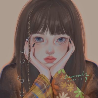 手绘漫画高清唯美头像女