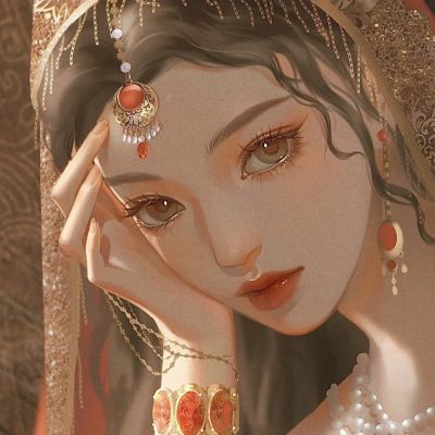古风唯美女头像手绘