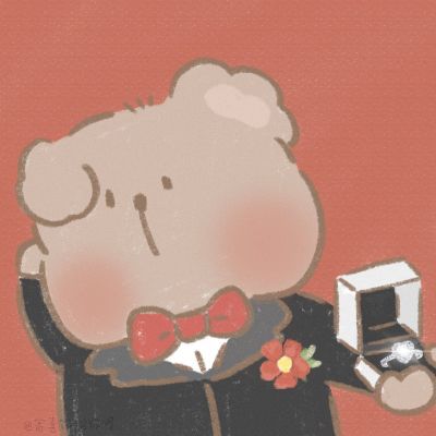 可爱情头一对呆萌动漫卡通图片