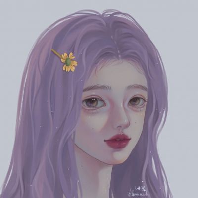 手绘漫画高清唯美头像女