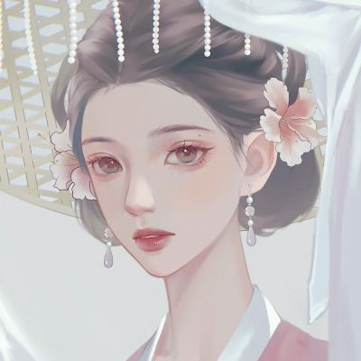 古风唯美女头像手绘